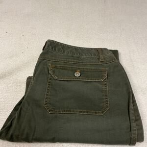 Stamp 10 Jeans Women's Olive Green Denim Flared Leg Everyday Size 10, . 3517